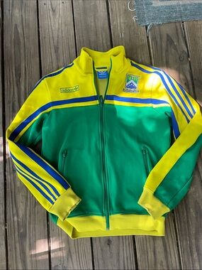 Adidas Brazil 1822 Yellow Soccer Jacket Men’s Large Federative De Brazil